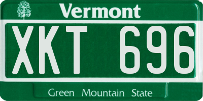 VT license plate XKT696