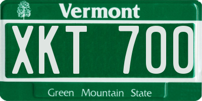 VT license plate XKT700