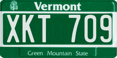 VT license plate XKT709