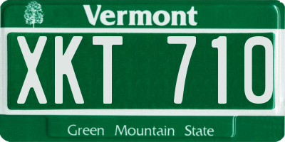 VT license plate XKT710