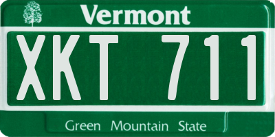 VT license plate XKT711