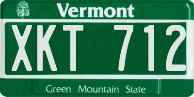 VT license plate XKT712