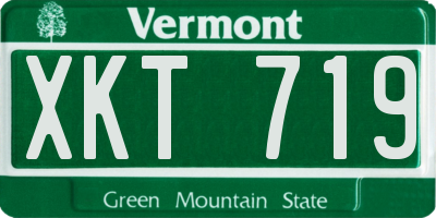 VT license plate XKT719