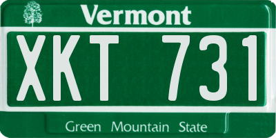 VT license plate XKT731