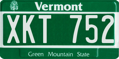 VT license plate XKT752