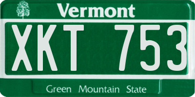 VT license plate XKT753