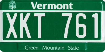 VT license plate XKT761
