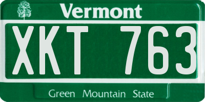 VT license plate XKT763