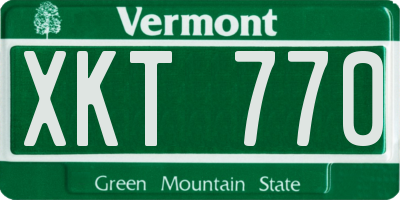 VT license plate XKT770