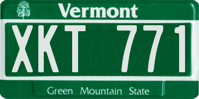 VT license plate XKT771