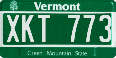 VT license plate XKT773