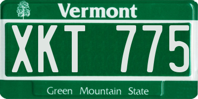 VT license plate XKT775