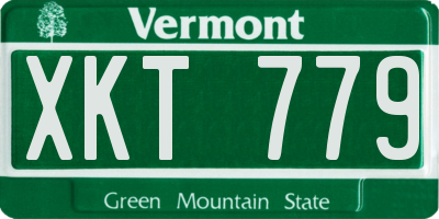VT license plate XKT779