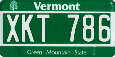 VT license plate XKT786