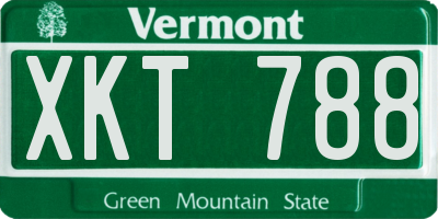 VT license plate XKT788