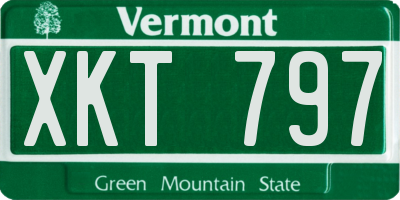 VT license plate XKT797