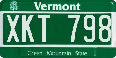VT license plate XKT798