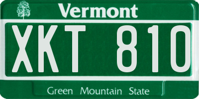 VT license plate XKT810