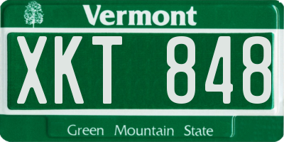 VT license plate XKT848