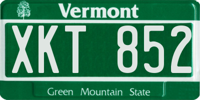 VT license plate XKT852