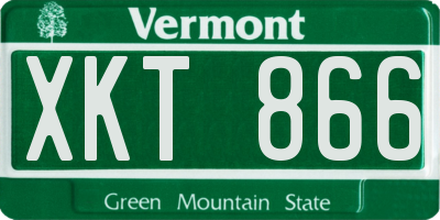 VT license plate XKT866
