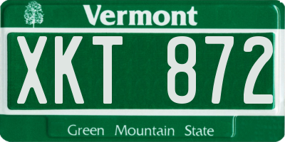 VT license plate XKT872
