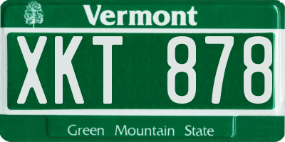 VT license plate XKT878