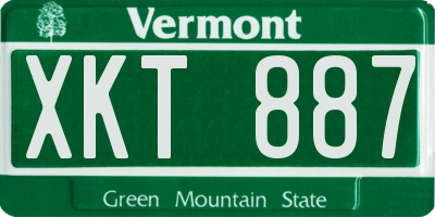VT license plate XKT887