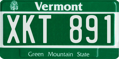VT license plate XKT891