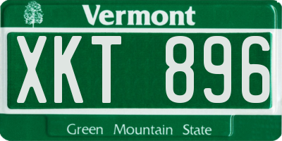 VT license plate XKT896