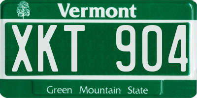 VT license plate XKT904