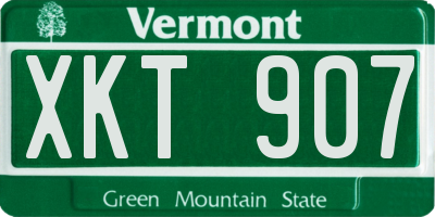 VT license plate XKT907