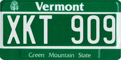 VT license plate XKT909
