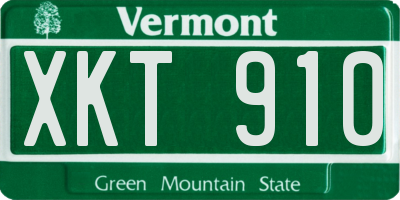 VT license plate XKT910