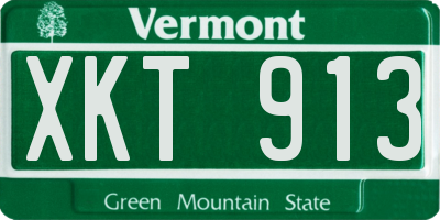 VT license plate XKT913