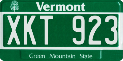 VT license plate XKT923