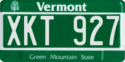 VT license plate XKT927