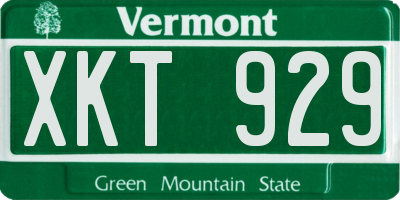 VT license plate XKT929