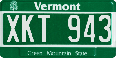 VT license plate XKT943