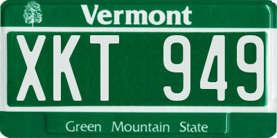 VT license plate XKT949