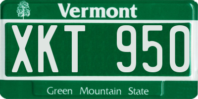 VT license plate XKT950