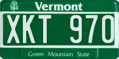VT license plate XKT970