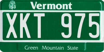 VT license plate XKT975