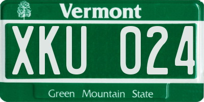 VT license plate XKU024