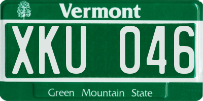 VT license plate XKU046