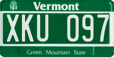 VT license plate XKU097