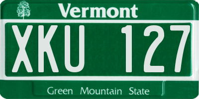 VT license plate XKU127