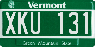 VT license plate XKU131