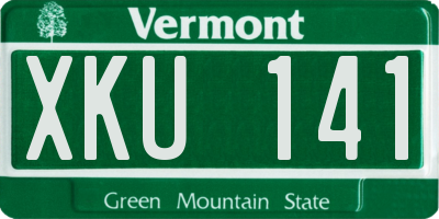 VT license plate XKU141