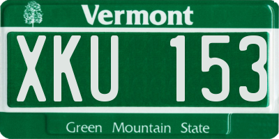 VT license plate XKU153